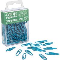 Скрепки 28мм 100шт. deVENTE "sigNATURE" 4135509 сумеречный синий,овал.,пластик/к