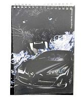 СБ Блокнот А5-  64л. (верх.спираль) пластик прозр. "Офисный" 23 (Пежо 908)142х200