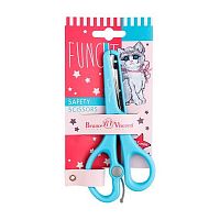 Ножницы детск. 13,5см BV "Funcut. Кошка" 60-0023/02 безопасные лезвия,возврат.мех.