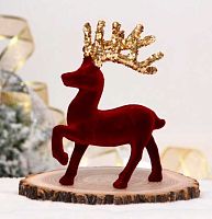 Фигурка НГ "Зимний олень" 196-1185 рубин,9.5*4.5*12см