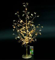 Гирлянда д/дома Дерево "Зимнее чудо" 50см 259-319 золото,с подсветкой,на батар.