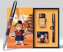 Набор подар. INTELLIGENT Montagut TJ-75 (ручка перьев.чёрн.0,5мм+чернила 18мл+5картридж.) к/к