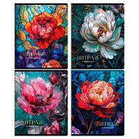 Тетрадь 48л. (клетка) BG "Витраж" 08516 мат.лам.,фольга,асс.