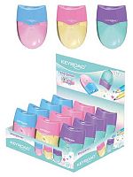Точилка с контейнером 2отв. KEYROAD "Mellow Pastel" KR972408 пластик,асс