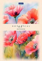 Блокнот А5  40л. ХАТ Premium склейка "Ботаника" клетка,мел.,мат.лам.,жёстк.подл.,асс.