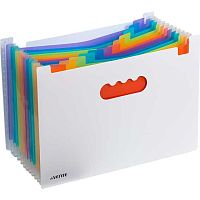 Папка 13отд. deVENTE 3078417 А4,белая,с цв.раздел.,700мкм,индексы