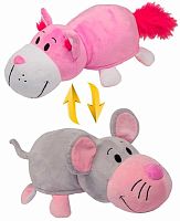 Игрушка 1TOY Вывернушка 2в1 плюш. "Розовый кот - Мышь" Т10928