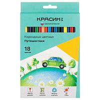 Карандаши 18цв. Красин "Путешествия" КР-180800 трёхгр.,к/к,е/подвес