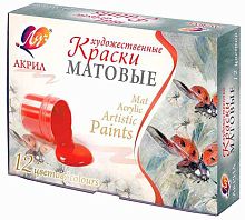 Краски акриловые худ. 12цв. 20мл ЛУЧ матовые 29С 1747-08
