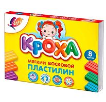 Пластилин мягкий  8цв.,165гр. ЛУЧ "Кроха" 25С 1551-08 со стеком