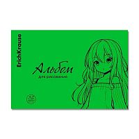 Альбом для рис.32л. EK пластик.обл. "Anime. Neon зеленый" 63614 на скобе