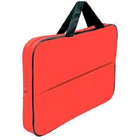 Сумка-планшет А3 deVENTE "Красная" 3075153 текстил.,с расш.7см,на молн.,ручки 24см,внут.карм.