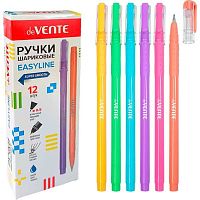 Ручка масл. шар. deVENTE "EasyLine" 5073625 синяя,0,5мм,цв.пастел.корп.,рифл.грип