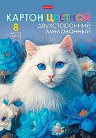 Картон цв. двухстор. А4  8л. 8цв. ХАТ "Снежка" 36052 в папке 094751