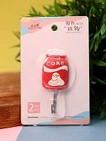 Крючок с липким краем АЛЕФ "Кола" 3207E-03 красный,нагрузка 2кг