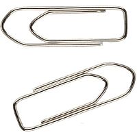 Скрепки 28мм 100шт. deVENTE 4135344 пятиугольные,никелир.,к/к