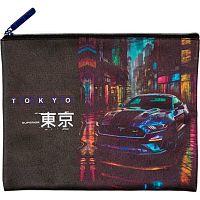 Папка д/тетрадей А5 deVENTE "Label. Tokyo Drift" 8053529 антиванд.кож.зам.,на молн.