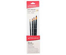 Набор кистей  4шт. INTELLIGENT DA-27 (синтетика кр.№2,8,10,12) ПВХ-уп.