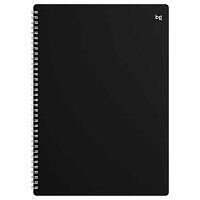 Тетрадь 48л. (клетка) А4 BG пластик.обл. спираль "Base чёрная" 08685