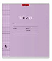 Тетрадь 12л. (кр.клетка) EK "Классика с линовкой фиолетовая" 46476