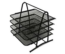 Лоток гориз.4-секц. INTELLIGENT DM-261/DB-38 чёрный,метал.,сетчатый,сборный