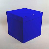 Коробка д/воздушных шаров и подарков Микрос ТЧ53137 синяя,30*30*30см