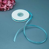 Лента 0,6см*22,85м атласная голубая Микрос ч37680