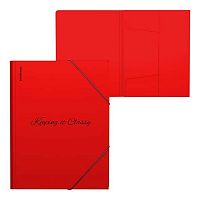 Папка на резинке А4 EK "Classic Phrases" 65226 красная,пластик