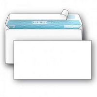 Конверт 110*220мм Е65 БЕЛЫЙ,евро,отрывная полоса 1876 (76413)