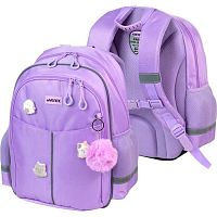 Рюкзак школьный deVENTE "Lifestyle. Ghost Meow" 7033605 сиренев.,эргон.спинка,37*28*16см+брелок