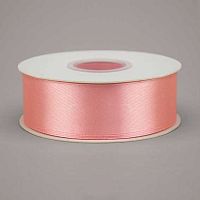 Лента 2,5см*22,85м атласная чайная роза Микрос ч34790