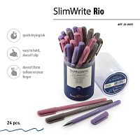 Ручка масл. шар. BV SlimWrite "Rio" 20-0055 синяя,0,5мм,цв.корп.асс.