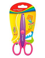Ножницы фигур лезвия 14см KEYROAD "Craft Zigzag" KR972141 симметр.кольца,асс.,блист.