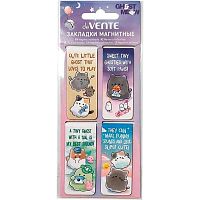 Закладки магнитные deVENTE "Ghost Meow" 8065605 (4шт) блист.