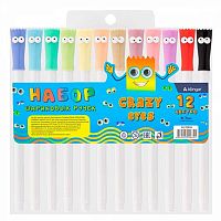 Набор масл. шар. ручек 12цв. ALINGAR "Bug-eyed" AL12416 0,7мм,цв.пласт.корп.,ПВХ-чехол