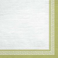 Салфетка бум. Bouquet "Рамка Барокко.Светло-зеленый перламутровый" 25516 (30шт.),2-х сл.,33*33см