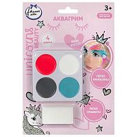 Аквагрим МИЛАЯ ЛЕДИ "Unicorns Beauty" AFP4-113932 палетка 4цв.,аппл.