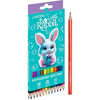 Карандаши 12цв. deVENTE "Little Rabbit" 5022619 шестигр.,2М,гриф.2,8мм,к/к