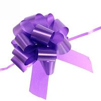 Бант д/оформления подарка "Блеск" 214-076 сиреневый,3см,d-11см