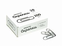 Скрепки 28мм 100шт. ГЛОБУС С28-100 метал.,овальные,к/к (4135702)