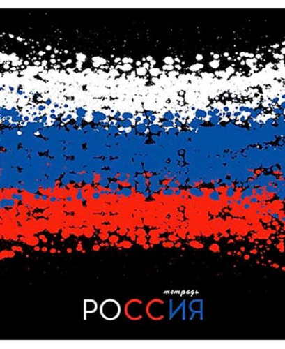 Тетрадь 48л. (клетка) АППЛИКА "Россия" С2797-16 мел.карт.