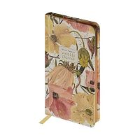 Ежедневник н/д А6  64л. BV кож.зам. "Flora. Цветочная страсть" 3-813/07 зол.срез,беж.бум.,линейка