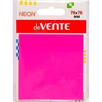 Самоклеящиеся этикетки-закладки deVENTE 76*76мм 50л. 2011334 неон малиновая,п/прозр.пластик