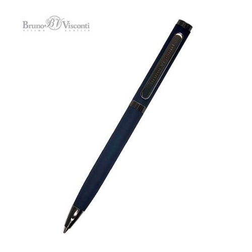 Ручка подар. шар. BV "Firenze" 20-0299 синяя,1мм,синий метал.корп.,поворотн.мех.