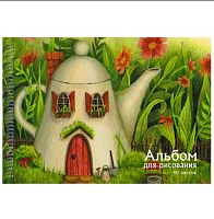 Альбом для рис.40л. ЭКСМО спираль "Домик" АСБ402427 мел.карт.блёст.,выб.лак