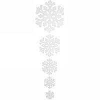 Украшение новогоднее "Снегопад" d-41/30/22/15/11 (набор 5шт) 185-0557