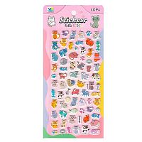 Наклейка декор. зефирная 10*22 "Котики 1" Р22072-4 Ткн1003-1