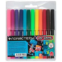 Фломастеры 12цв. CENTRUM "My Game" 77128 вент.колп.,на водной основе,морозостойк.