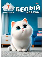 Картон белый А4  7л. Проф-Пресс Profit "Милый котёнок-3" 07-8539 в папке
