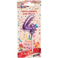 Свеча-цифра д/торта "4" Шарик 448-266